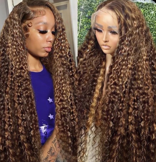 Brown Highlighted Curly