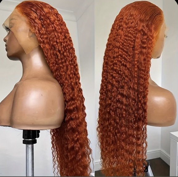 Ginger Deep Wave 100% human hair wig