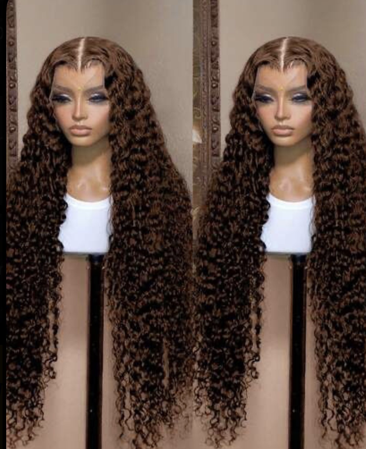 Brown Deep Wave 100% human hair wig